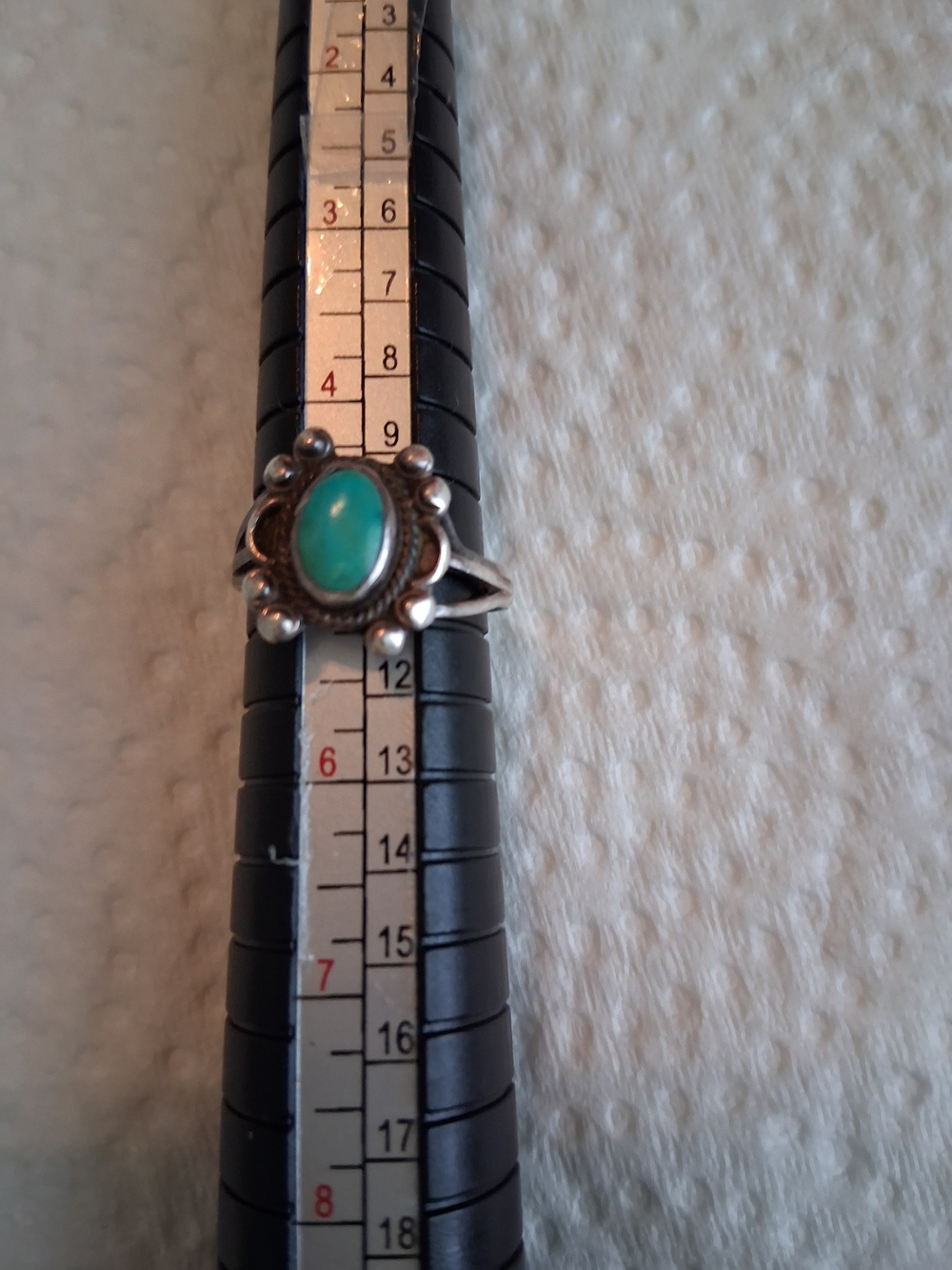 Turquoise Oval Sterling-Style Women's Ring - Blue Green Stone